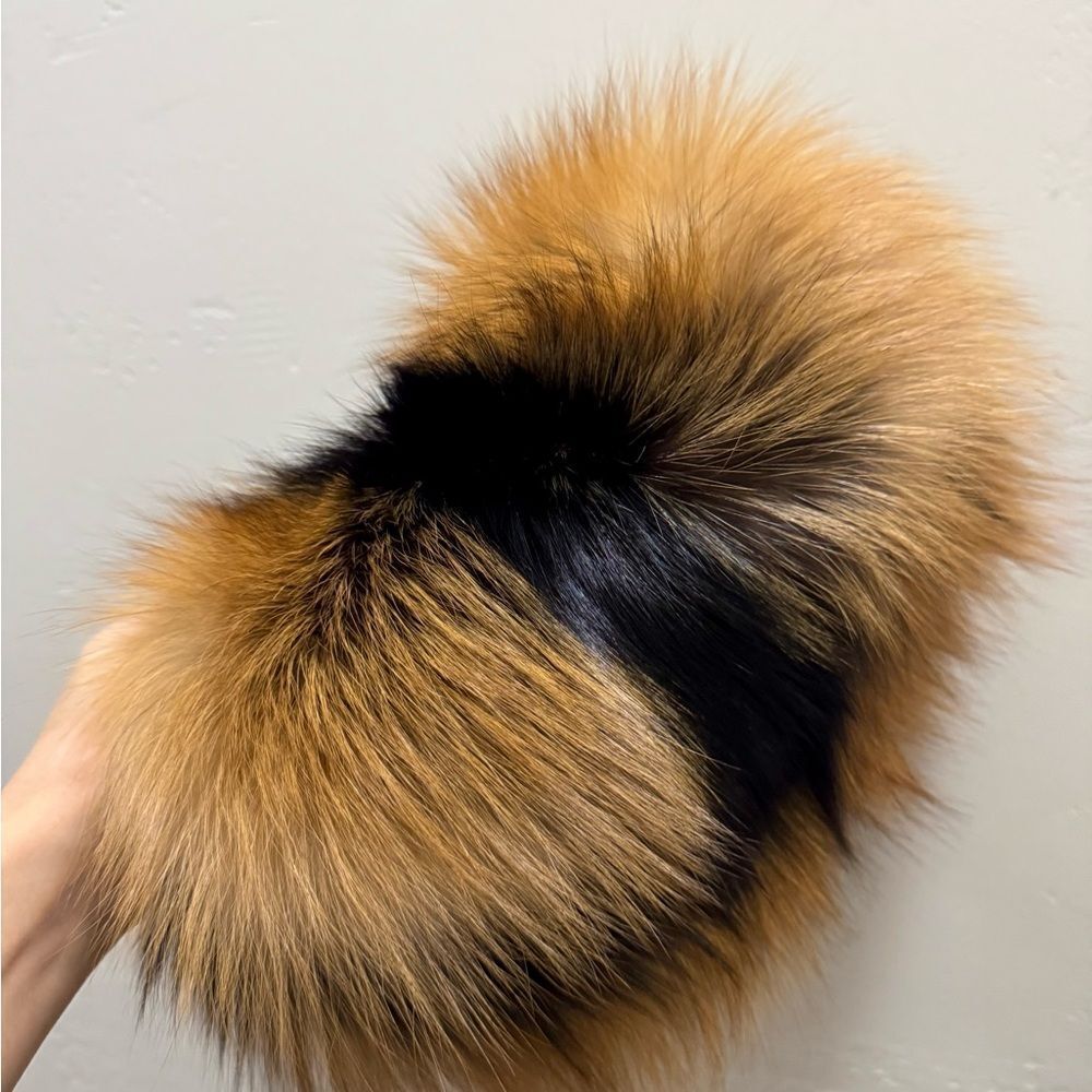 Handmade Real Fox Fur Kiss-lock Frame Clutch Bag, Shoulder Bag/ Crossbody - Picture 12 of 14